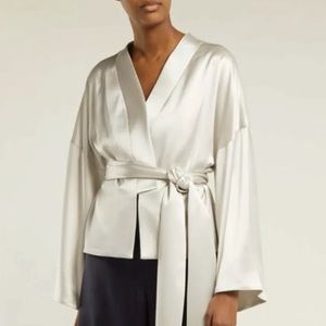Stunning Galvan London Kimono Wrap Style Satin Blouse Top- £1,500